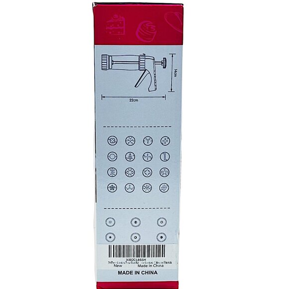 Cookie Press 28 Piece Set x 2 Mats 22 Piece Acces. Measure Cup Brush - Picture 5 of 5